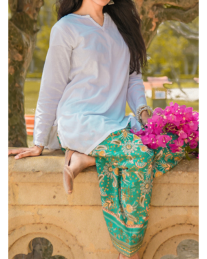 Minimal Bliss | White Line Kurta