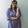 Blue and White block print (4) Kurta